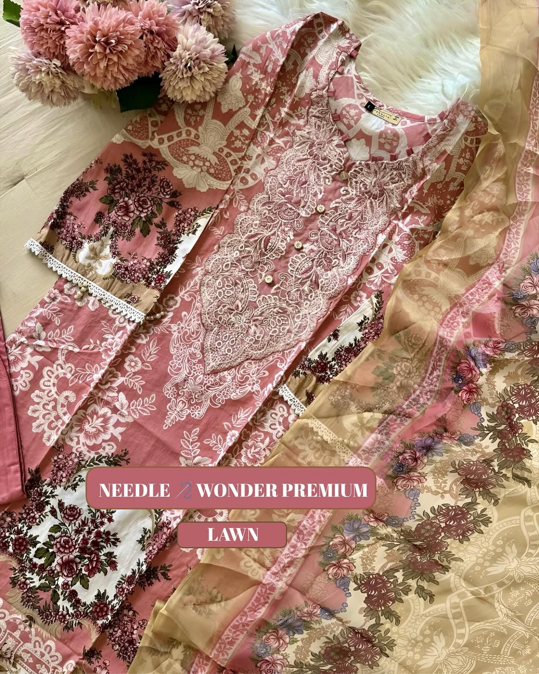 Ready to wear Floral Printed Cotton Suit