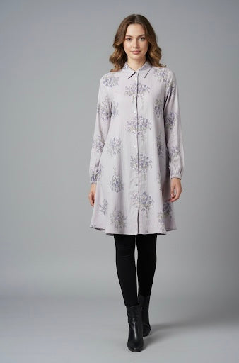 Soft Imported Floral Long Top