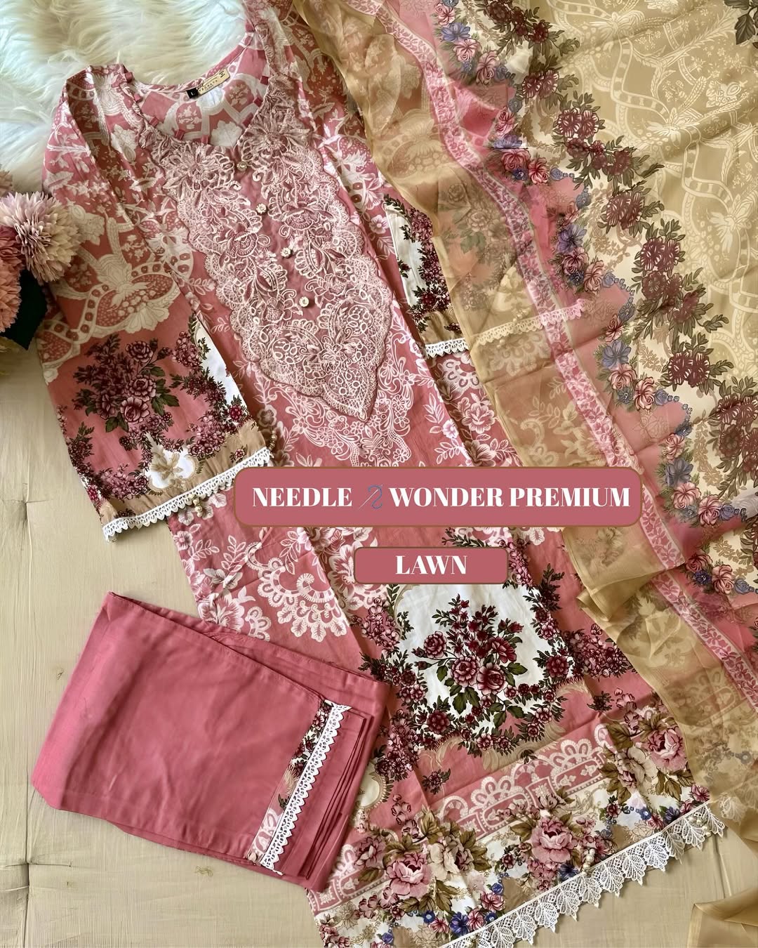 Ready to wear Floral Printed Cotton Suit