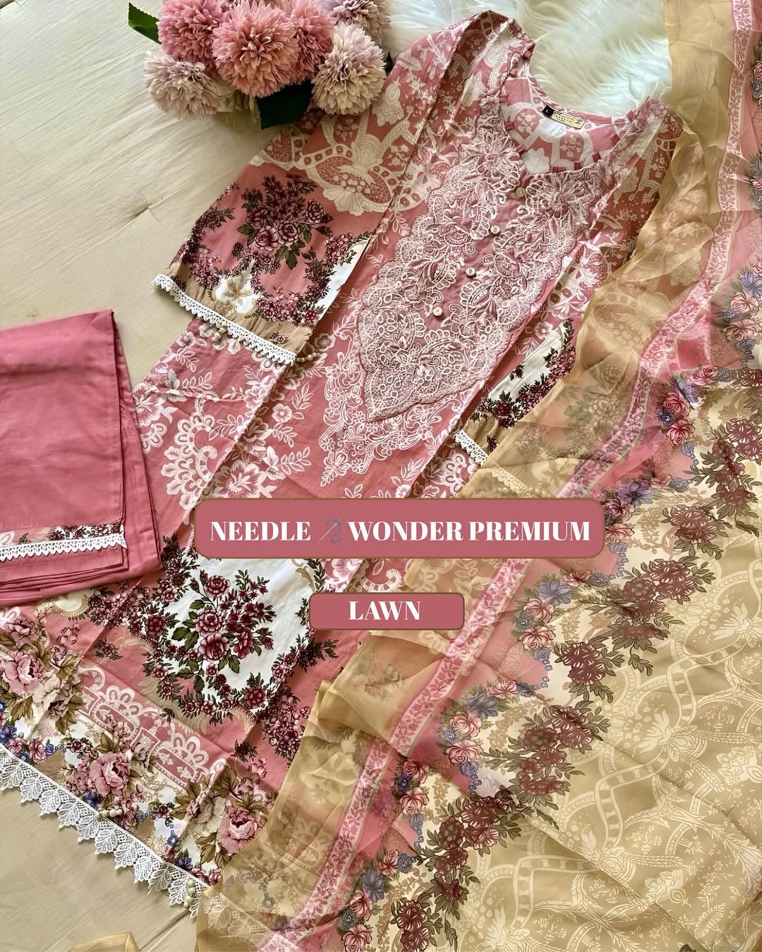 Ready to wear Floral Printed Cotton Suit