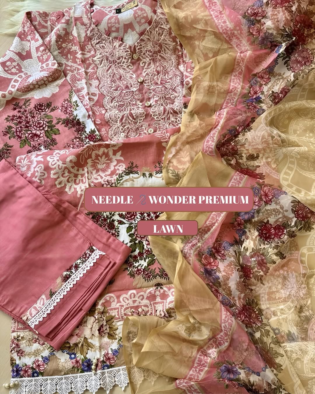 Ready to wear Floral Printed Cotton Suit