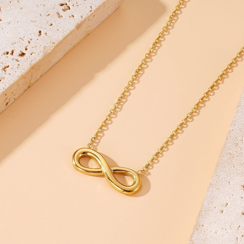 Gold-Plated Infinity Pendant – Anti-Tarnish Stainless Steel