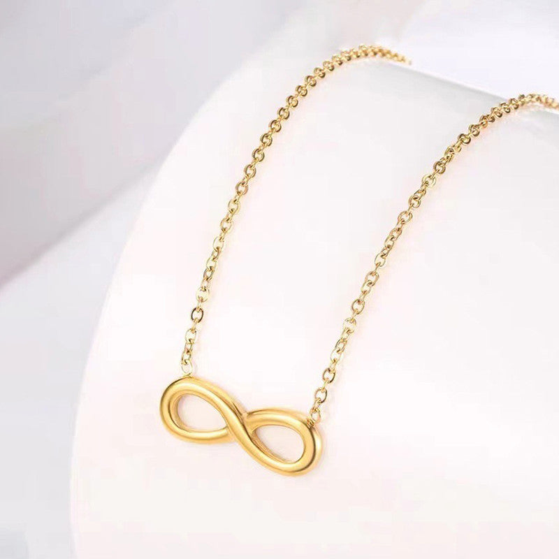 Gold-Plated Infinity Pendant – Anti-Tarnish Stainless Steel