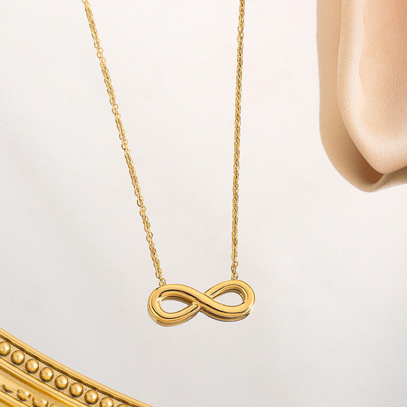 Gold-Plated Infinity Pendant – Anti-Tarnish Stainless Steel