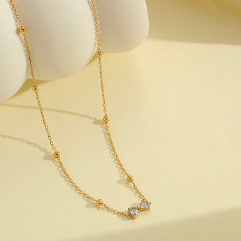 Gold-Plated Bow Pendant – Anti-Tarnish Stainless Steel