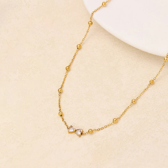 Gold-Plated Bow Pendant – Anti-Tarnish Stainless Steel
