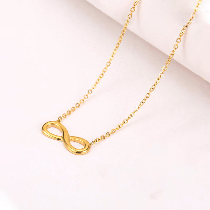 Gold-Plated Infinity Pendant – Anti-Tarnish Stainless Steel