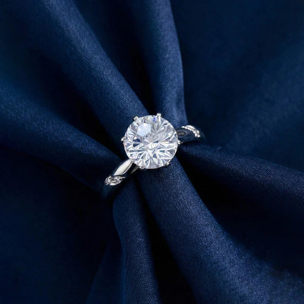 Silver Plated American Diamond Crushed Ice Cut Statement Ring