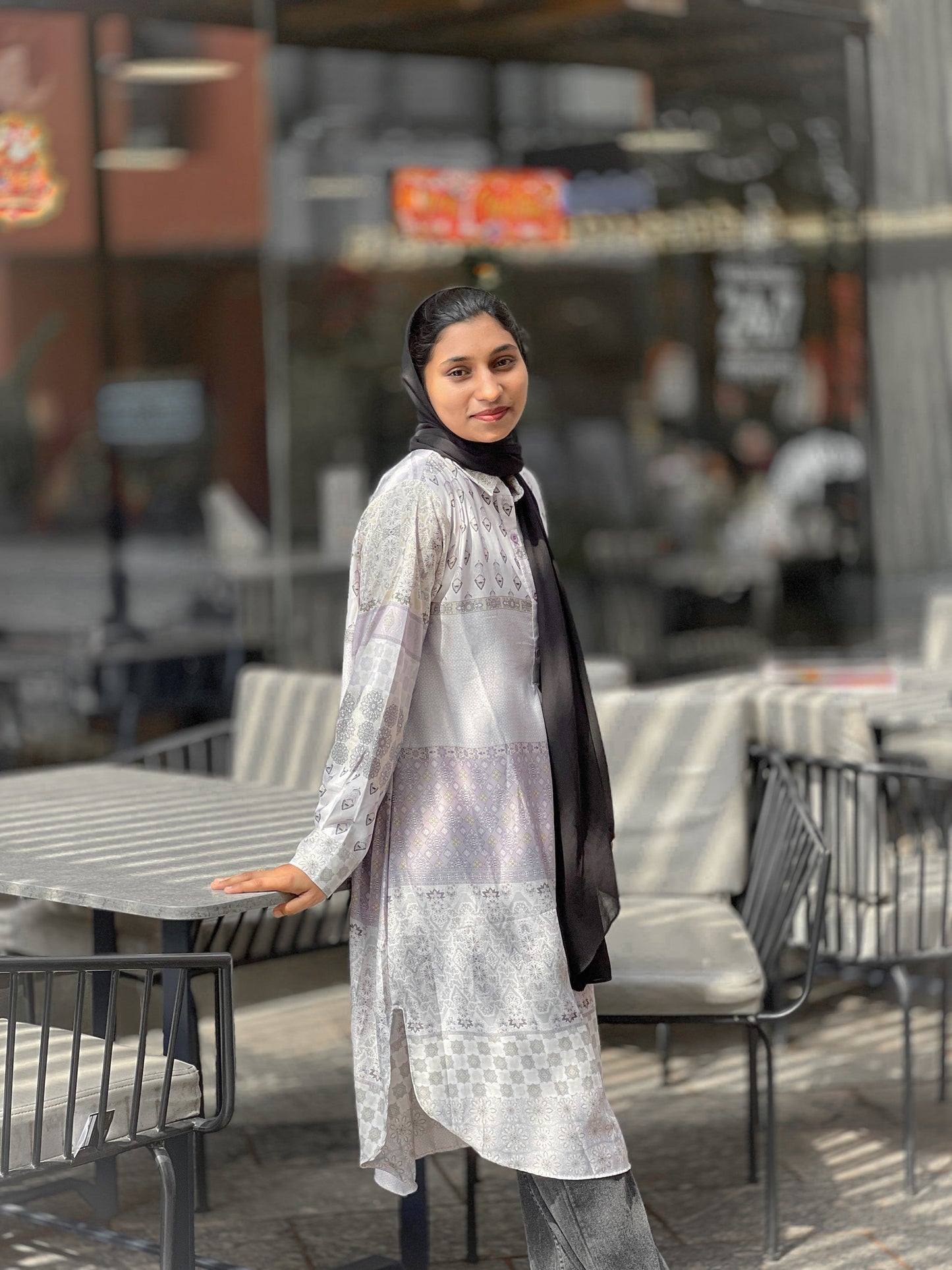 Pastel Printed Long Kurta