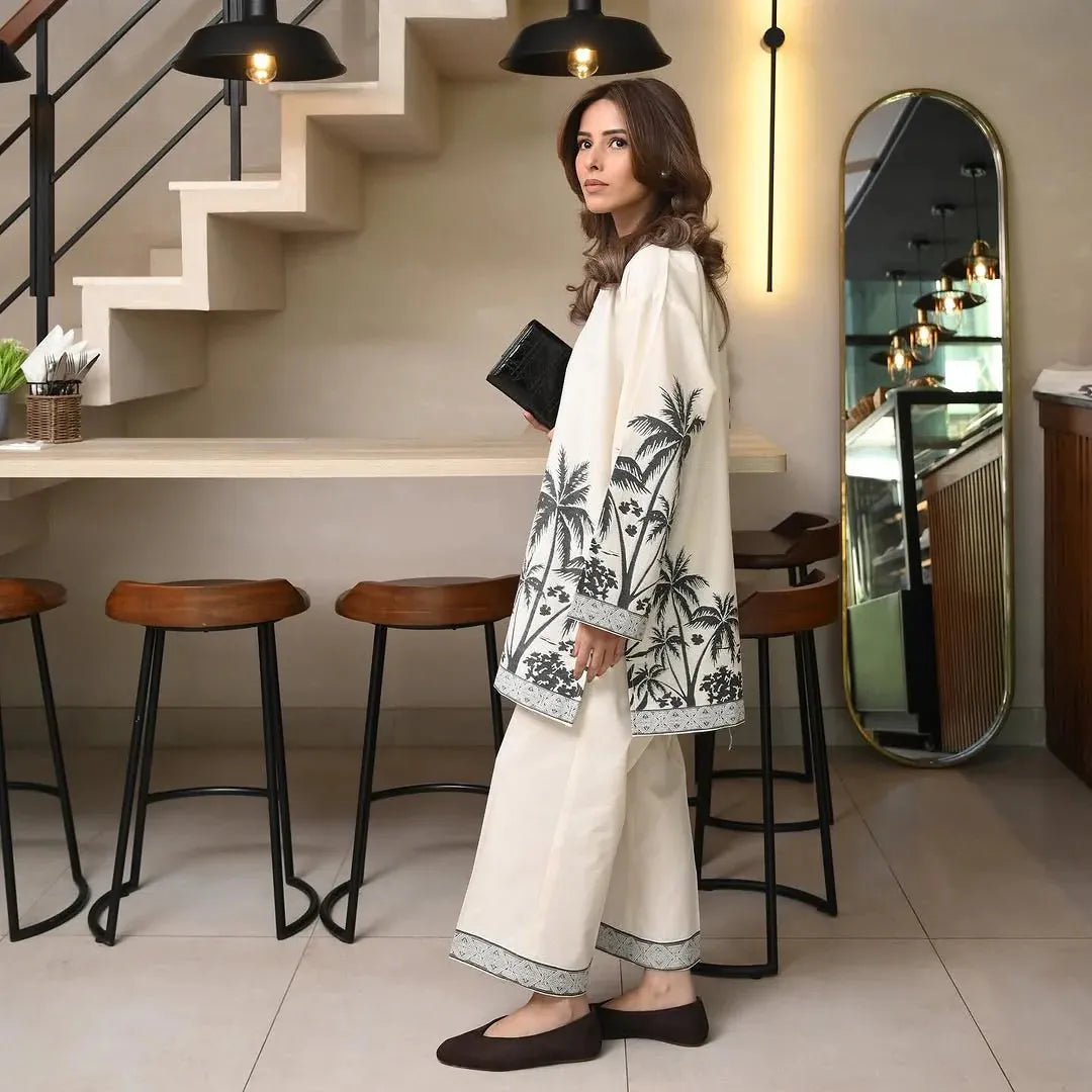 Tropical Summer Luxury Cotton Linen Co-ord Set – Boutique Collection