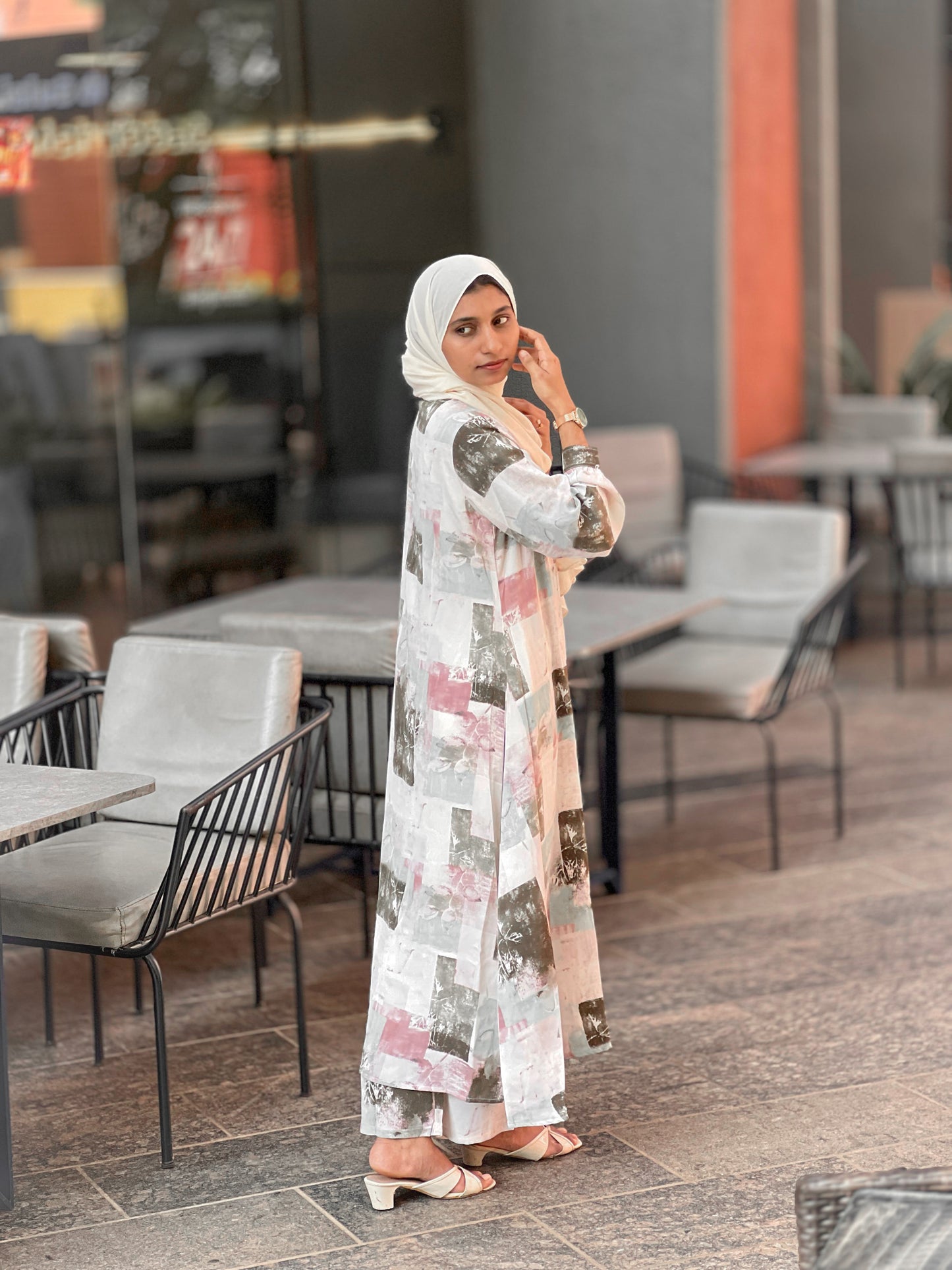 Warm Tones Abstract Print Co-ord Set